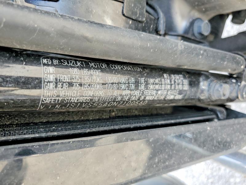 2022 Suzuki Vl 800 volusia VIN JS1VS55A0N7100560 COPART salvage auction — SIDE, Tx - Salvage Vehicle Title, sold $1,650 on 2026-07-09 (photo 9)