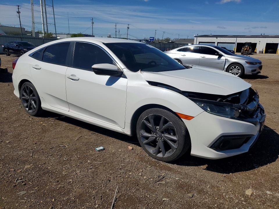 2020 Honda Civic VIN 19XFC2F8XLE029947 COPART salvage auction — FRONT END, Il - Salvage Certificate, sold $7,300 on 2026-07-29 (photo 4)