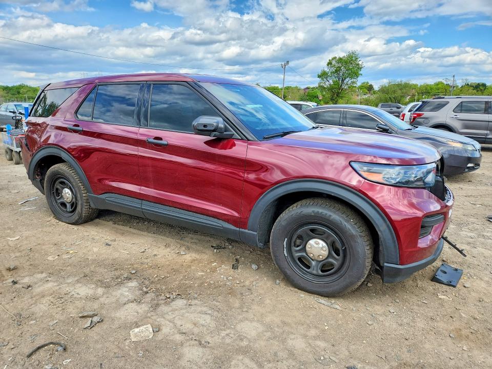 2023 Ford Explorer VIN 1FM5K8AB2PGA63340 COPART salvage auction — REAR END, Md - Certificate Of Title (P), sold $8,600 on 2026-07-02 (photo 4)