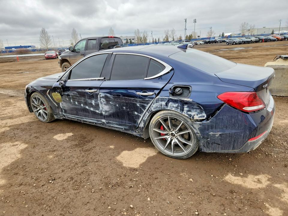 2021 Genesis G70 VIN KMTG54LE9MU073429 COPART salvage auction — FRONT END, Ab - Bos - Salvage, sold $3,450 on 2026-07-07 (photo 2)