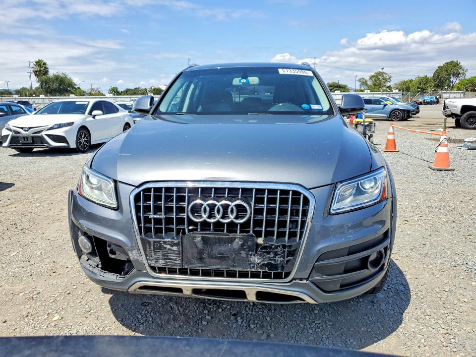 2017 Audi Q5 VIN WA1L2AFP1HA054490 COPART salvage auction — FRONT END, Ca - Salvage Certificate, sold $4,700 on 2026-07-10 (photo 5)
