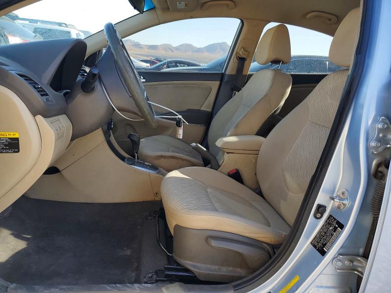 2012 Hyundai Accent VIN KMHCU4AE6CU075829 COPART salvage auction — FRONT END, Nv - Salvage Title, sold $850 on 2026-07-06 (photo 7)