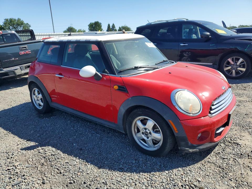2011 Mini Cooper VIN WMWSU3C51BT092921 COPART salvage auction — FRONT END, Ca - Dis/Dlr/Exp Only Clean Title, sold $450 on 2026-07-02 (photo 4)
