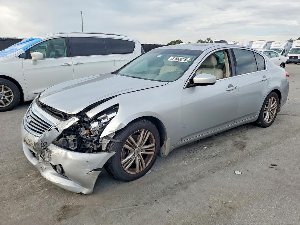 2013 Infiniti VIN JN1CV6APXDM723482 COPART salvage auction — FRONT END, Salvage Title, sold $375 on 2026-07-23 (photo 1)