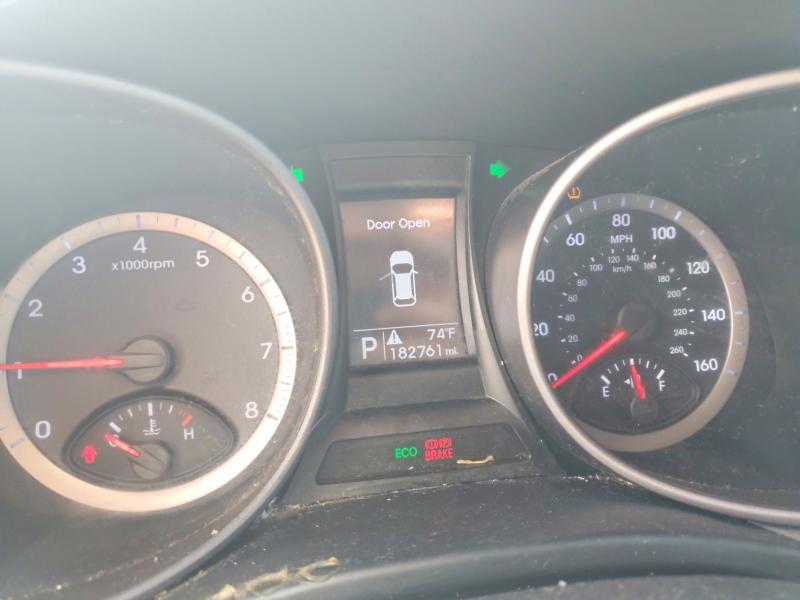2014 Hyundai Santa fe VIN 5XYZU3LB0EG125558 COPART salvage auction — FRONT END, Ky - Bill Of Sale/Part Only/No Titl, sold $1,500 on 2026-07-22 (photo 9)