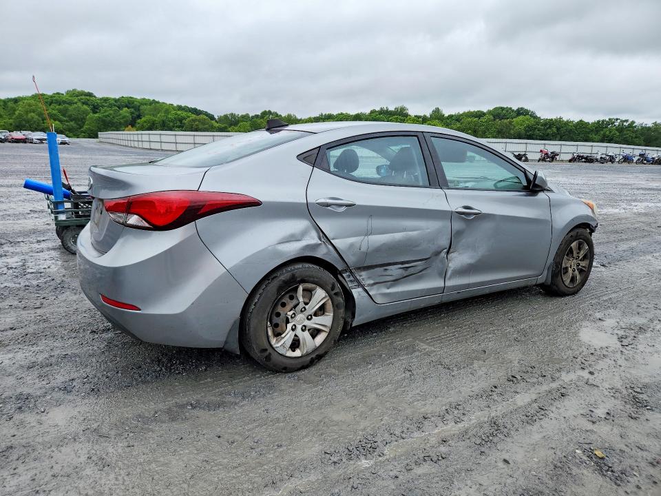 2016 Hyundai Elantra VIN KMHDH4AEXGU524962 COPART salvage auction — FRONT END, Nc - Salvage Certificate Of Title, sold $175 on 2026-07-29 (photo 3)