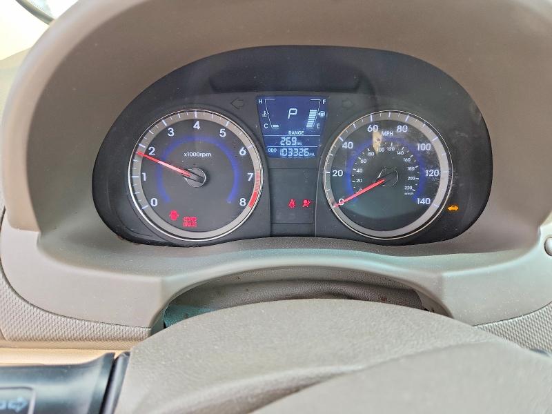 2014 Hyundai Accent VIN KMHCT4AE5EU713977 COPART salvage auction — FRONT END, Ut - Salvage Certificate, sold $1,450 on 2026-07-14 (photo 9)