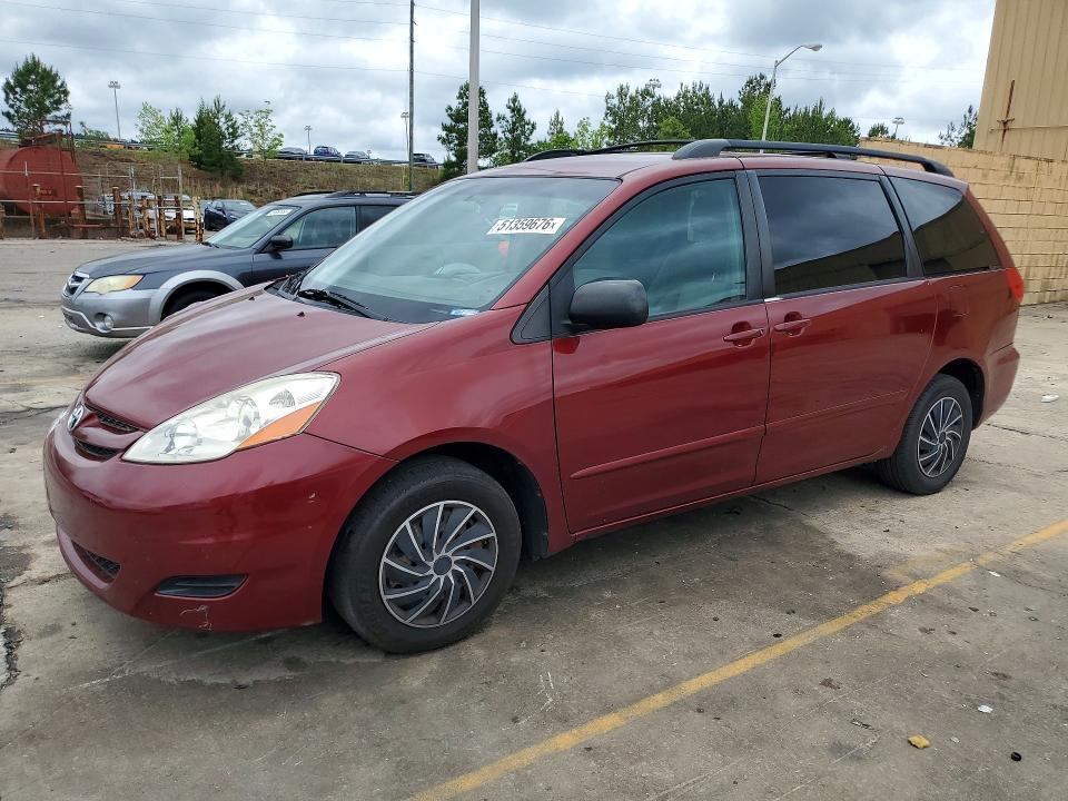 2010 Toyota Sienna VIN 5TDKK4CC1AS314402 COPART salvage auction — FRONT END, Sc - Cert Of Title-Salvage, sold $1,300 on 2026-07-06 (photo 1)