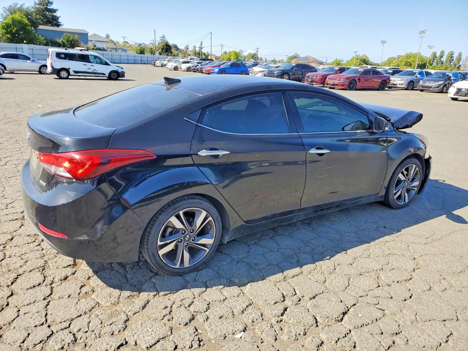 2014 Hyundai Elantra VIN KMHDH4AE6EU109473 COPART salvage auction — FRONT END, CA - SALVAGE CERTIFICATE, sold $650 on 2026-07-17 (photo 3)