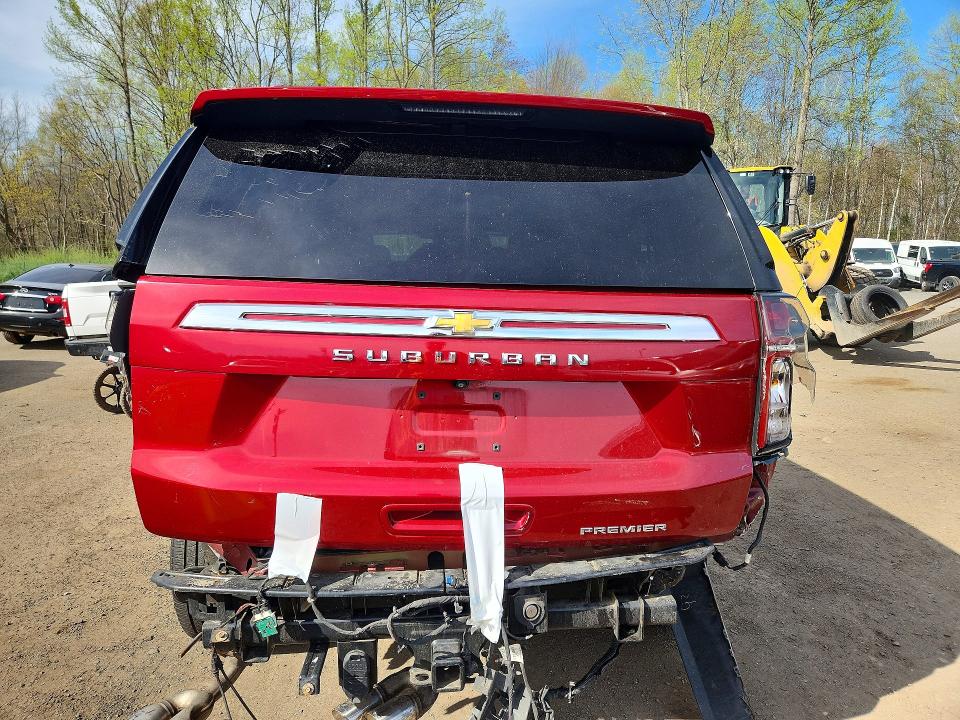 2021 Chevrolet Suburban VIN 1GNSKFKD6MR363966 COPART salvage auction — REAR END, Ma - Cert Of Title-Salvage, sold $14,200 on 2026-07-02 (photo 6)