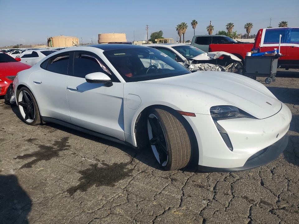 2021 Porsche Taycan VIN WP0AB2Y19MSA40873 COPART salvage auction — SIDE, Ca - Salvage Certificate, sold $30,500 on 2026-07-16 (photo 4)
