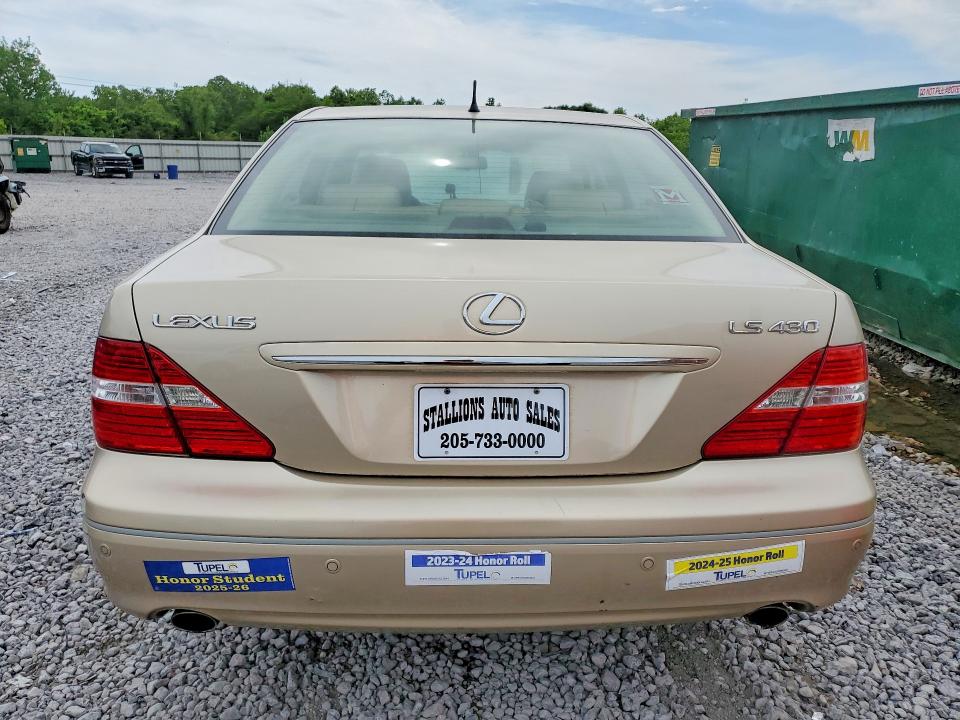 2006 Lexus Ls 430 VIN JTHBN36F165029931 COPART salvage auction — NORMAL WEAR, Ms - Certificate Of Title (P), sold $1,100 on 2026-07-07 (photo 6)