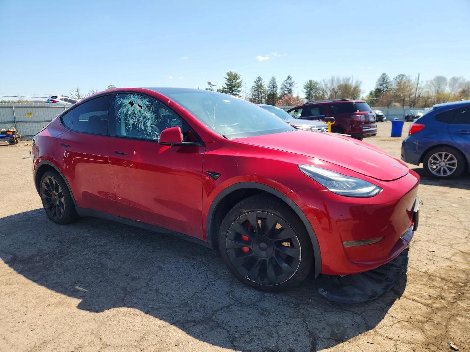 2021 Tesla Model y VIN 5YJYGDEE5MF074516 COPART salvage auction — REAR END, Pa - Cert Of Title, sold $4,350 on 2026-07-17 (photo 4)