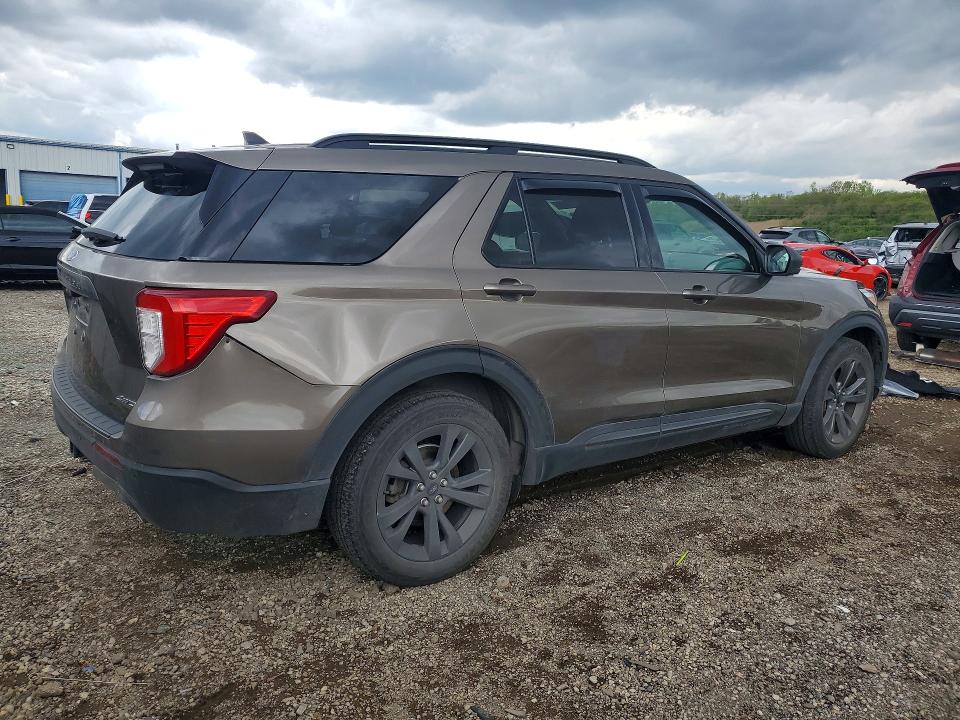 2021 Ford Explorer VIN 1FMSK8DH6MGB09914 COPART salvage auction — REAR END, Il - Salvage Certificate, sold $8,400 on 2026-07-03 (photo 3)