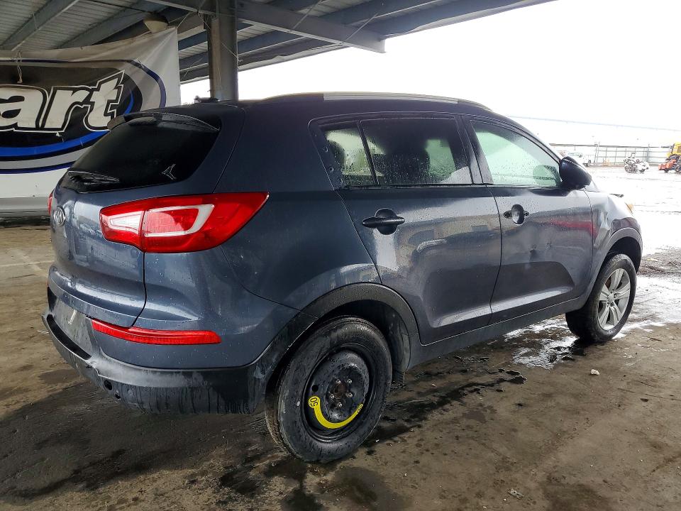 2011 Kia Sportage VIN KNDPB3A29B7077714 COPART salvage auction — VANDALISM, Ca - Salvage Certificate, sold $250 on 2026-07-02 (photo 3)