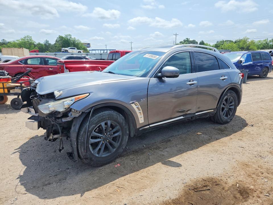 2014 Infiniti Qx70 VIN JN8CS1MU9EM451927 COPART salvage auction — FRONT END, FL - CERT OF TITLE SLVG REBUILDABLE, sold $300 on 2026-07-09 (photo 1)