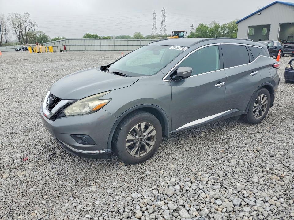 2015 Nissan Murano VIN 5N1AZ2MG9FN224114 COPART salvage auction — HAIL, Salvage Title, sold $350 on 2026-07-24 (photo 1)