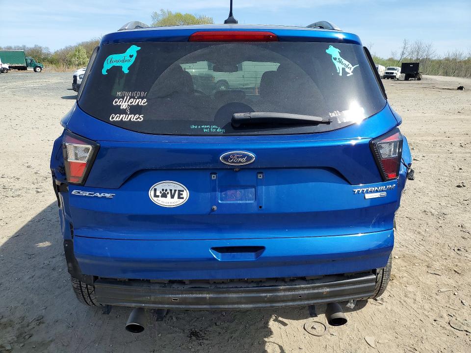 2018 Ford Escape VIN 1FMCU9J9XJUB87613 COPART salvage auction — REAR END, Md - Cert Of Salvage > 75% Damage, sold $1,700 on 2026-07-02 (photo 6)