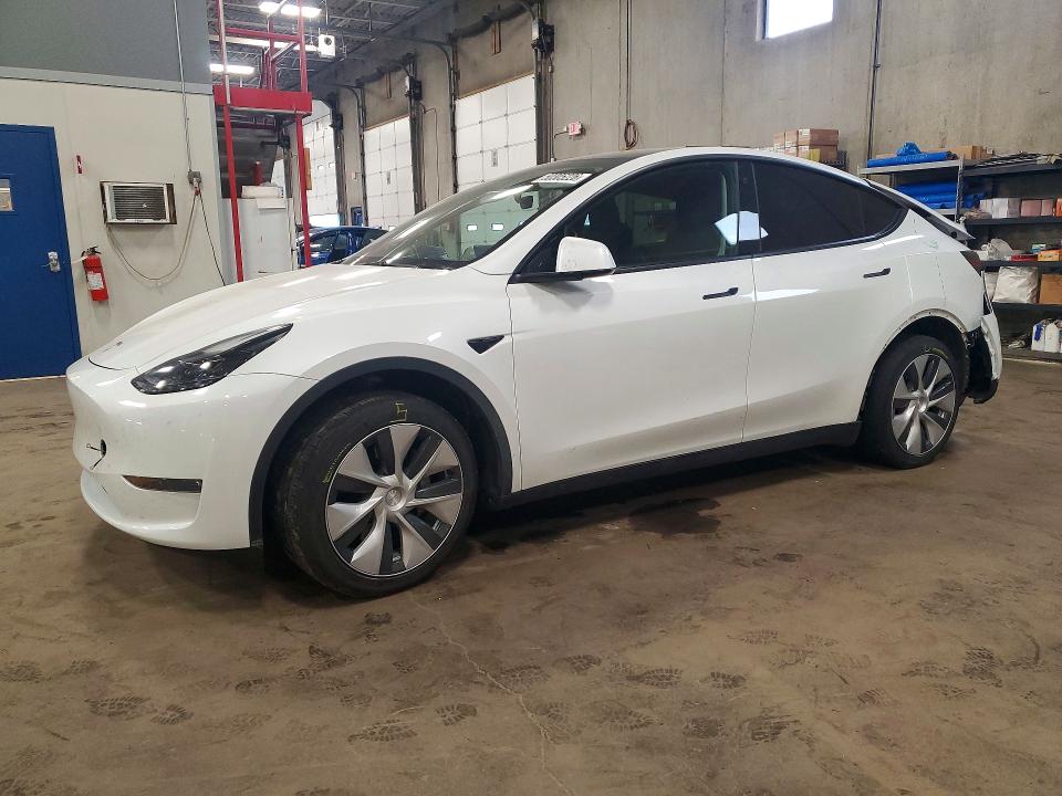 2023 Tesla Model y VIN 7SAYGDEE4PF762045 COPART salvage auction — REAR END, Mn - Cert Of Title-Salvage, sold $15,200 on 2026-07-14 (photo 1)