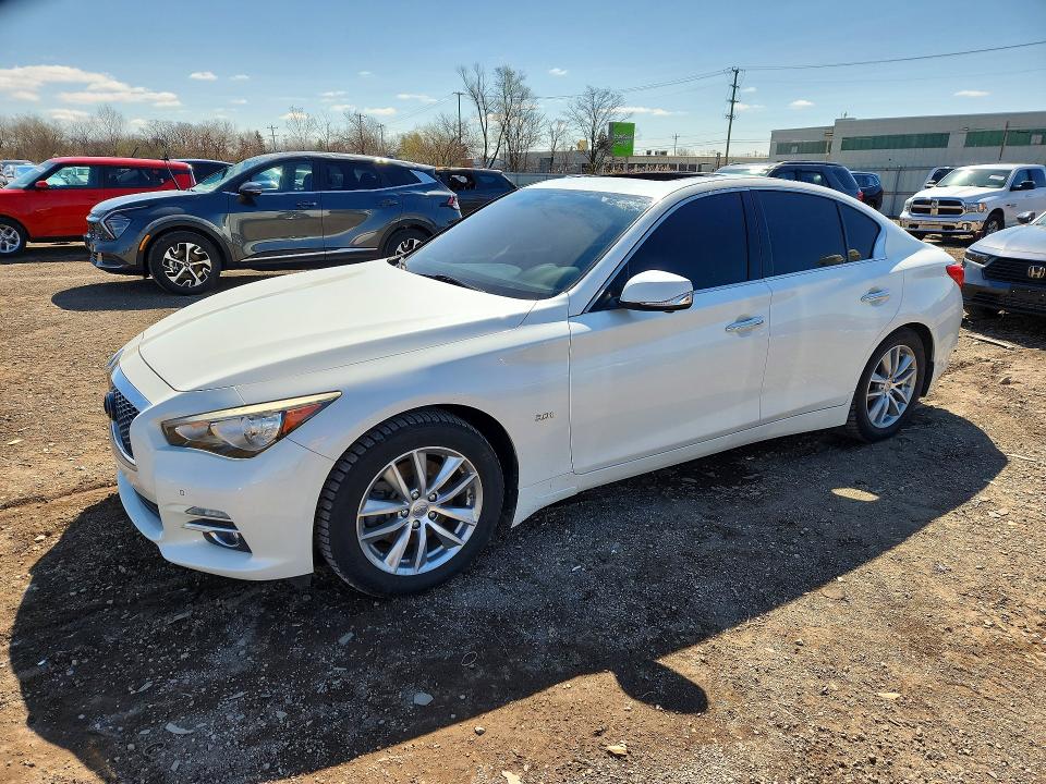 2016 Infiniti Q50 VIN JN1EV7AR5GM346628 COPART salvage auction — VANDALISM, IL - SALVAGE CERTIFICATE, sold $7,200 on 2026-07-29 (photo 1)