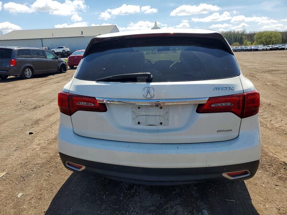 2015 Acura Mdx VIN 5FRYD4H4XFB014440 COPART salvage auction — MINOR DENT/SCRATCHES, Oh - Certificate Of Title, sold $1,700 on 2026-07-02 (photo 6)
