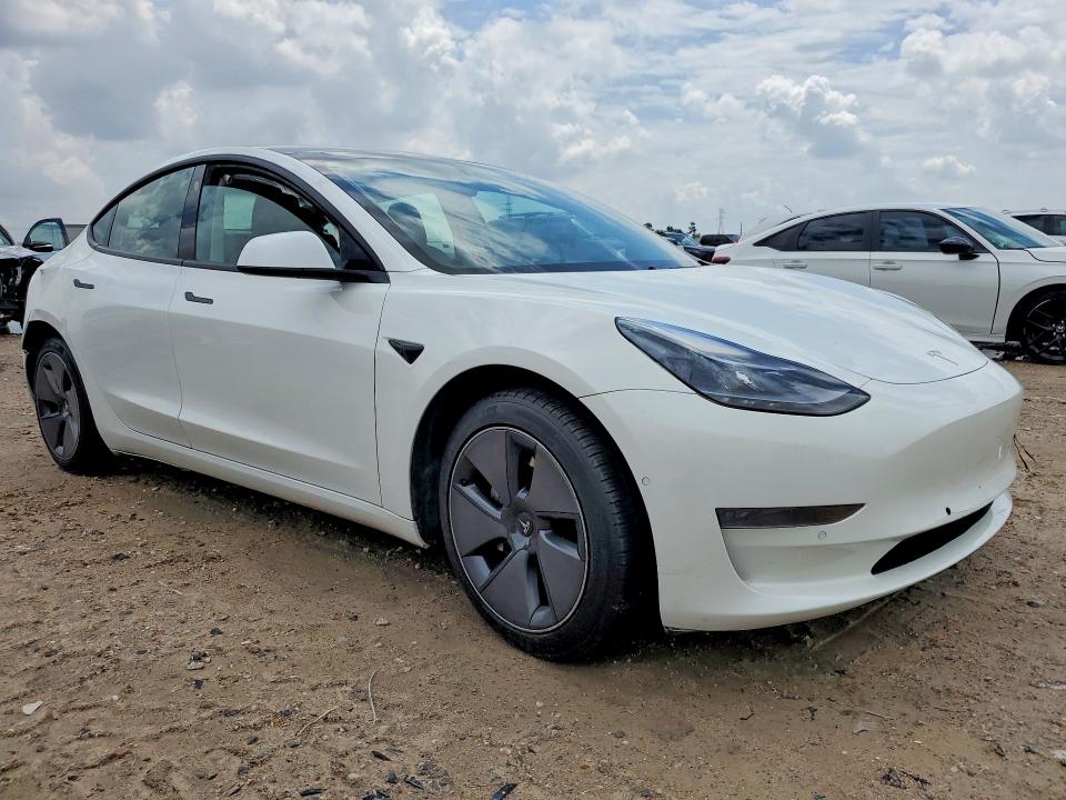 2021 Tesla Model 3 VIN 5YJ3E1EA5MF054164 COPART salvage auction — REAR END, Tx - Salvage Vehicle Title, sold $6,700 on 2026-07-17 (photo 4)