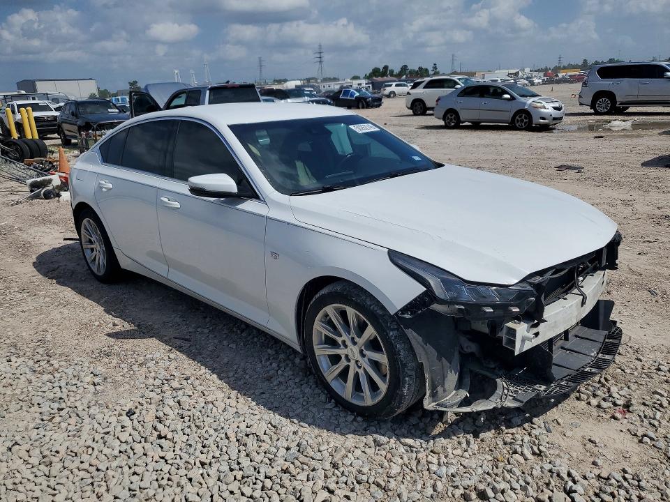 2020 Cadillac Ct5 VIN 1G6DM5RKXL0127045 COPART salvage auction — FRONT END, Tx - Salvage Vehicle Title, sold $7,300 on 2026-07-10 (photo 4)