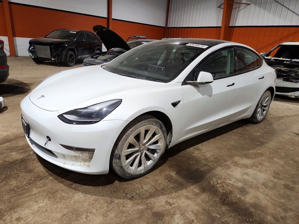 2022 Tesla Model 3 VIN 5YJ3E1EB4NF296213 — COPART salvage auction photo