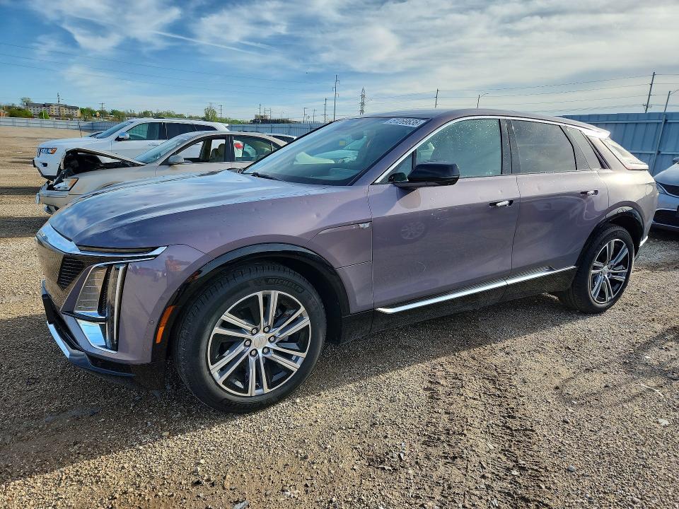 2024 Cadillac Lyriq VIN 1GYKPPRK3RZ137034 COPART salvage auction — HAIL, Ia - Cert Of Title-Salvage Title, sold $21,000 on 2026-07-22 (photo 1)