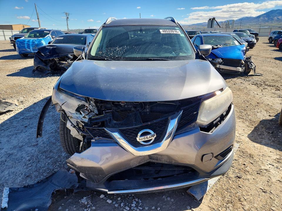 2016 Nissan Rogue VIN KNMAT2MV7GP627034 COPART salvage auction — FRONT END, Ut - Salvage Certificate, sold $725 on 2026-07-14 (photo 5)