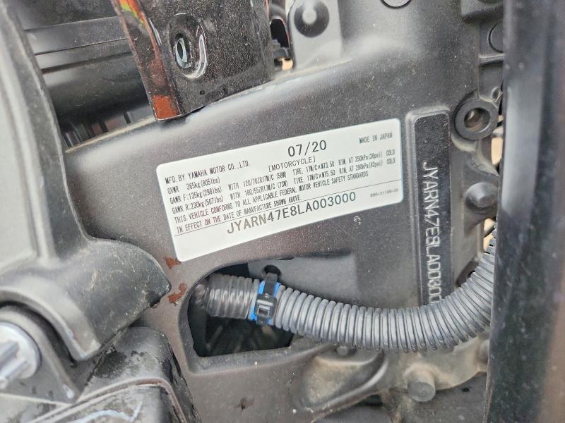 2020 Yamaha Xsr900 VIN JYARN47E8LA003000 COPART salvage auction — ALL OVER, Il - Salvage Certificate, sold $1,150 on 2026-07-23 (photo 9)
