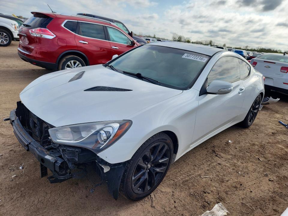 2013 Hyundai Genesis VIN KMHHU6KJ3DU106663 COPART salvage auction — FRONT END, Il - Salvage Certificate, sold $250 on 2026-07-28 (photo 1)