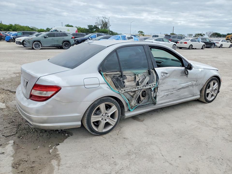 2010 Mercedes-benz C class VIN WDDGF5EB0AR107654 COPART salvage auction — SIDE, FL - CERTIFICATE OF DESTRUCTION, sold $575 on 2026-08-10 (photo 3)