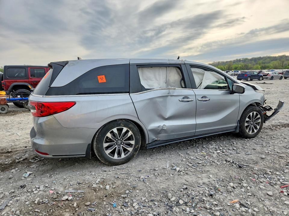 2021 Honda Odyssey VIN 5FNRL6H75MB029214 COPART salvage auction — FRONT END, Mo - Salvage Certificate Of Title, sold $2,200 on 2026-07-08 (photo 3)