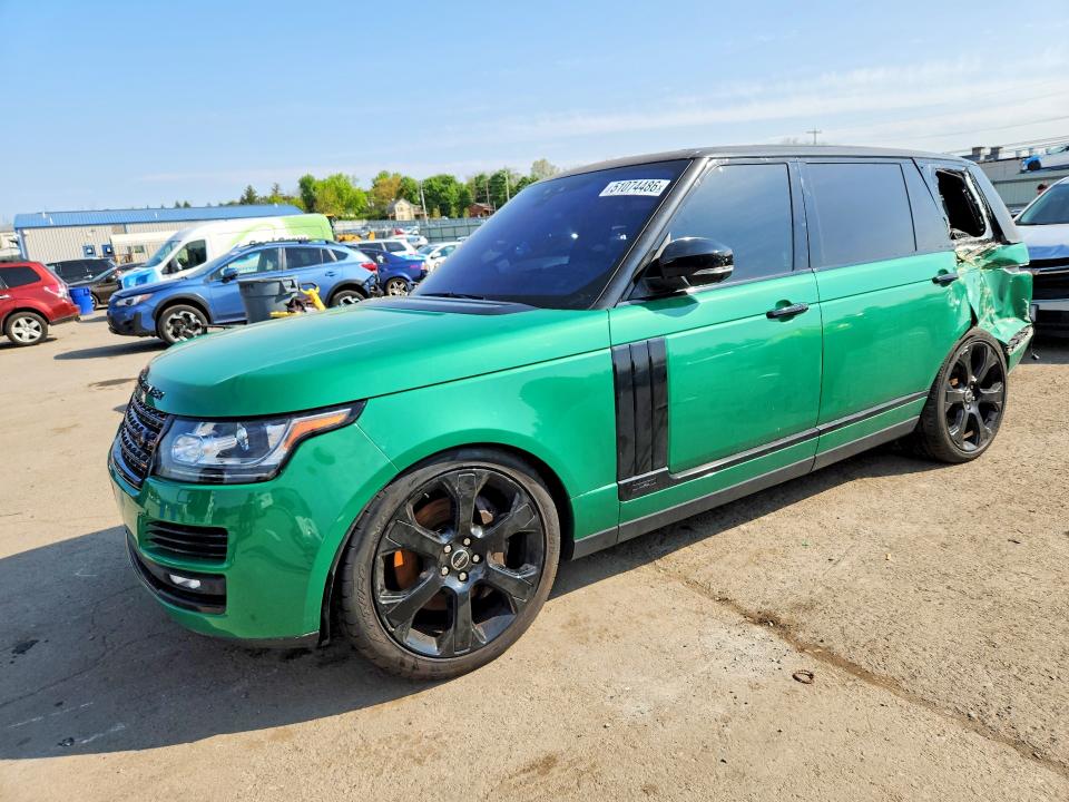2017 Land rover RANGE ROVER VIN SALGS5FE4HA328531 COPART salvage auction — REAR END, Pa - Certificate Of Salvage, sold $3,300 on 2026-07-10 (photo 1)