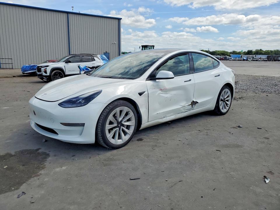 2023 Tesla VIN 5YJ3E1EA5PF558721 COPART salvage auction — SIDE, Fl - Certificate Of Destruction, sold $7,800 on 2026-07-15 (photo 1)