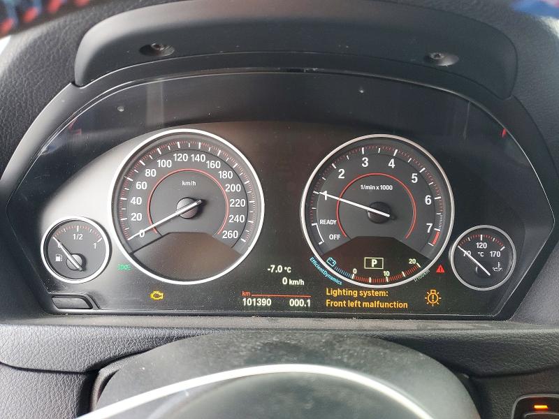 2016 BMW 3er VIN WBA8B7C56GK702896 COPART salvage auction — FRONT END, Salvage Title, sold $8,500 on 2026-07-14 (photo 9)