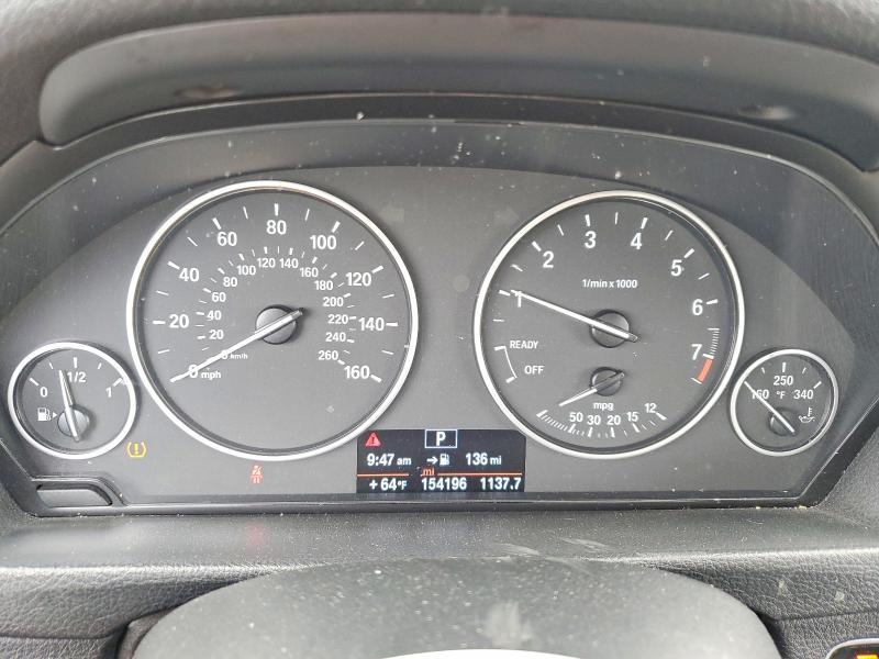 2014 BMW 3er VIN WBA3C3G58ENS71130 COPART salvage auction — REAR END, Ca - Salvage Certificate, sold $1,500 on 2026-07-08 (photo 9)