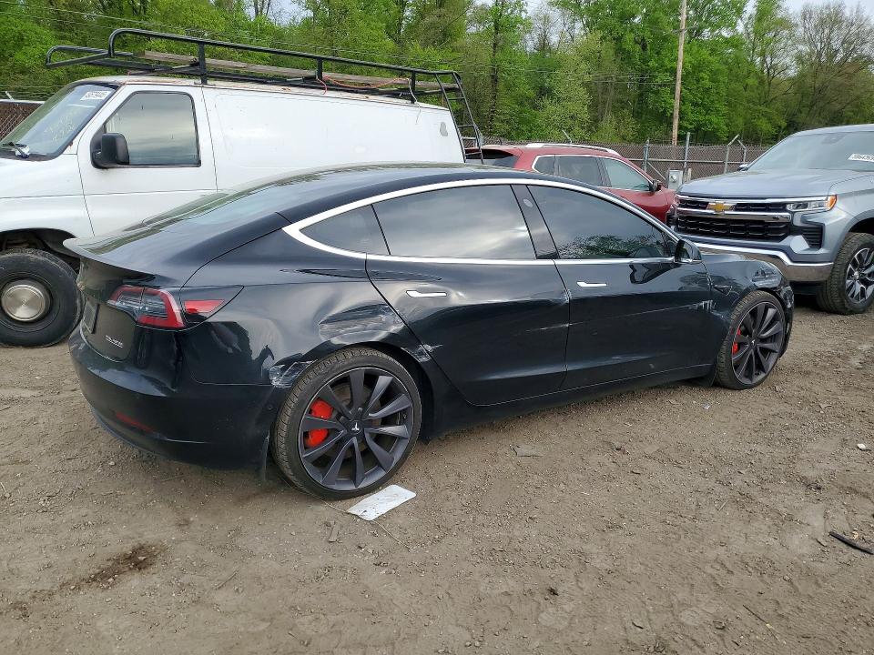 2020 Tesla Model 3 VIN 5YJ3E1EC6LF741900 COPART salvage auction — FRONT END, Md - Cert Of Salvage > 75% Damage, sold $125 on 2026-07-28 (photo 3)