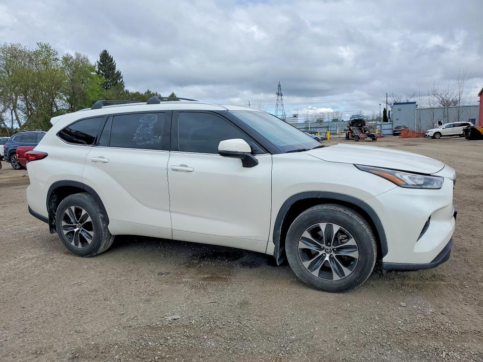 2020 Toyota Highlander VIN 5TDGZRBH4LS500496 COPART salvage auction — FRONT END, Salvage Title, sold $21,000 on 2026-07-16 (photo 4)