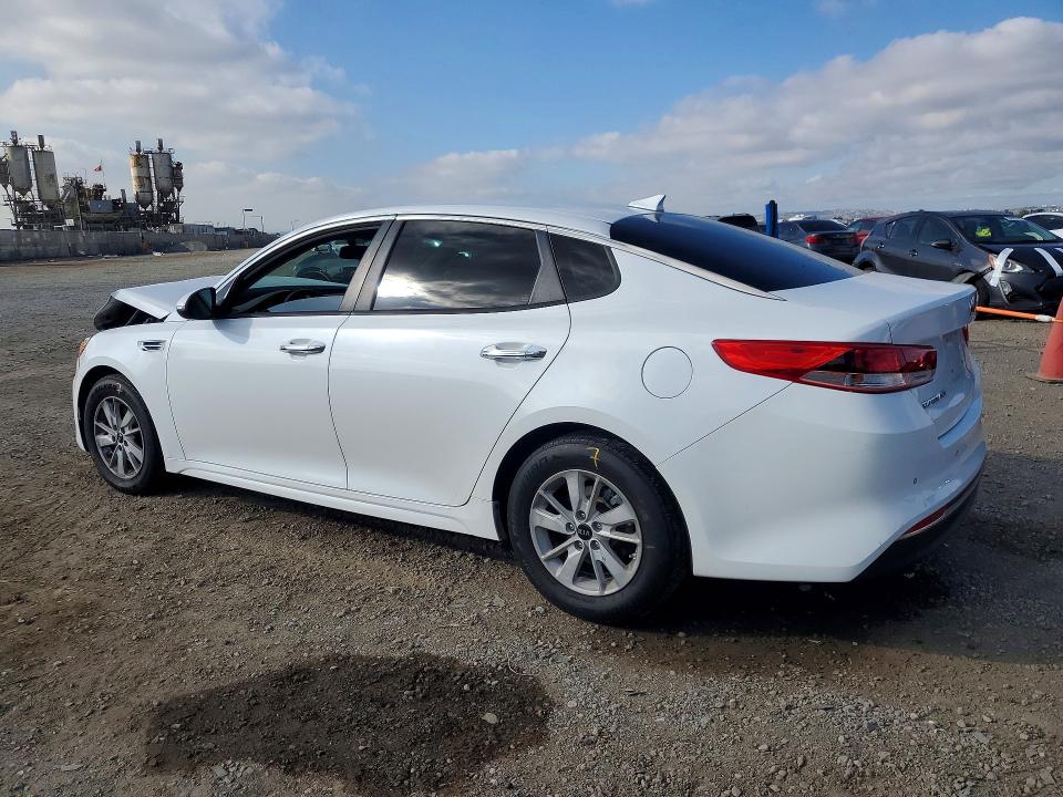 2018 Kia Optima VIN 5XXGT4L36JG206457 COPART salvage auction — FRONT END, Ca - Salvage Certificate, sold $1,300 on 2026-07-17 (photo 2)