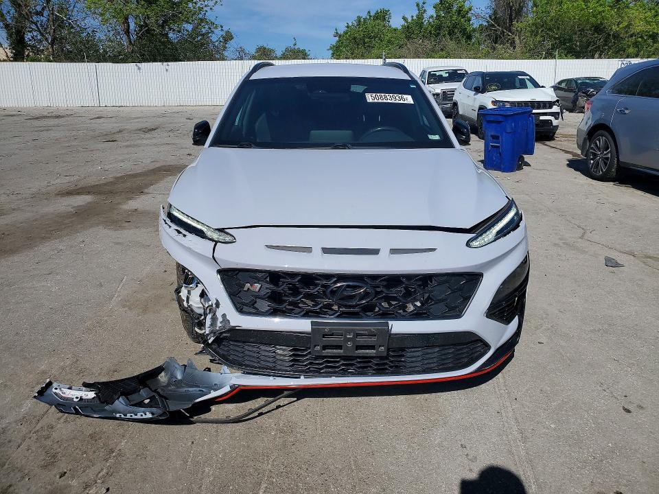 2022 Hyundai Kona VIN KM8KH3AC6NU001841 COPART salvage auction — FRONT END, Mo - Salvage Certificate Of Title, sold $6,000 on 2026-07-10 (photo 5)