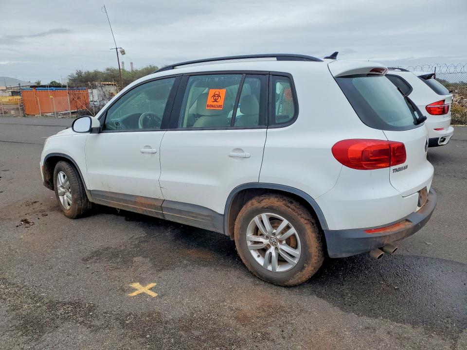 2017 Volkswagen Tiguan VIN WVGAV7AX4HK000072 COPART salvage auction — WATER/FLOOD, Hi - Certificate Of Salvage, sold $150 on 2026-07-20 (photo 2)