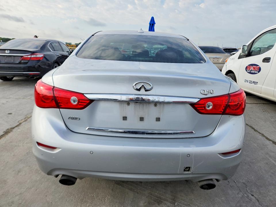 2016 Infiniti Q50 VIN JN1EV7AR5GM344264 COPART salvage auction — FRONT END, Tx - Certificate Of Title, sold $1,750 on 2026-07-06 (photo 6)
