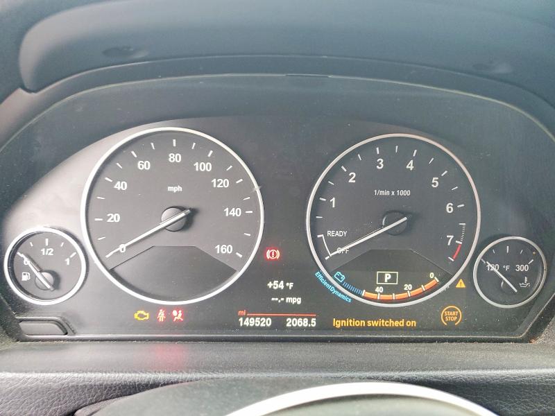 2016 BMW 3er VIN WBA8E3G56GNU04826 COPART salvage auction — FRONT END, Md - Cert Of Salvage > 75% Damage, sold $800 on 2026-08-10 (photo 9)