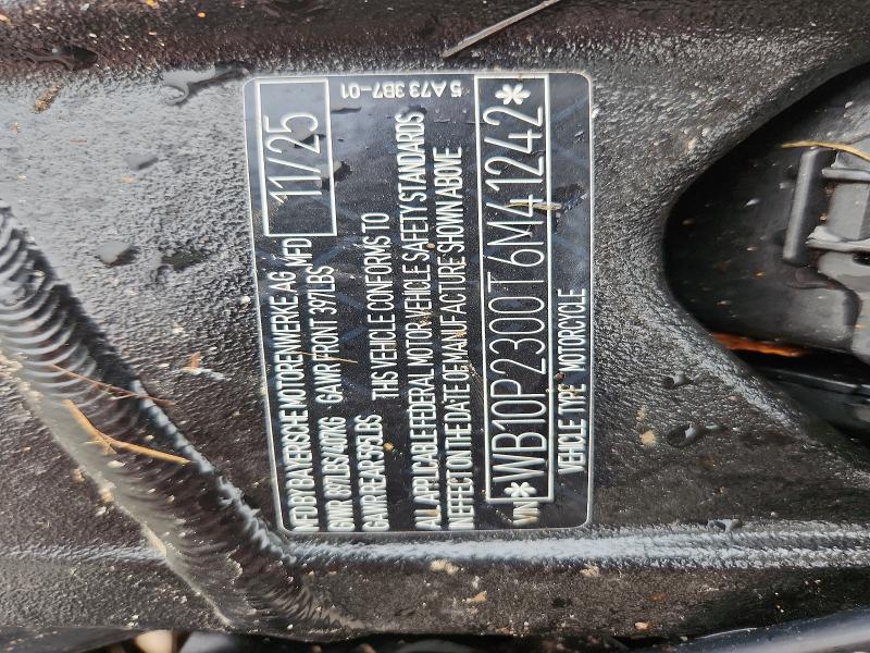 2026 BMW S VIN WB10P2300T6M41242 COPART salvage auction — FRONT END, Salvage Title, sold $9,100 on 2026-07-16 (photo 8)