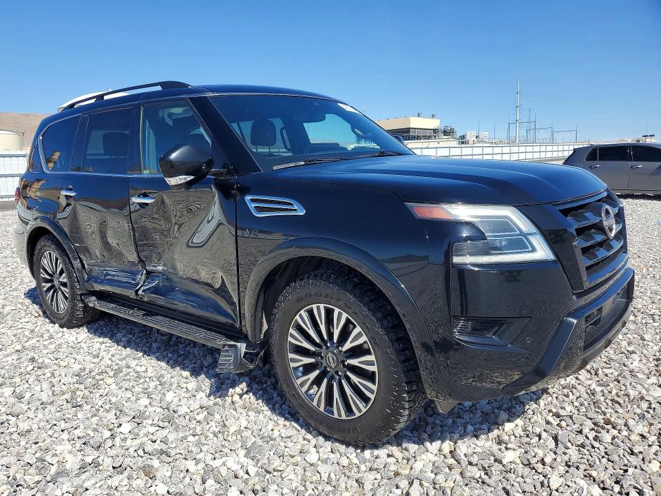 2021 Nissan Armada VIN JN8AY2BB1M9795377 COPART salvage auction — SIDE, Nv - Salvage Title, sold $10,400 on 2026-07-22 (photo 4)