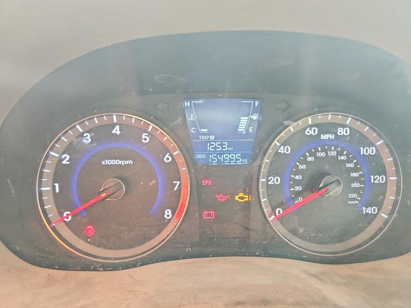 2012 Hyundai Accent VIN KMHCT4AE6CU250437 COPART salvage auction — FRONT END, Tx - Salvage Vehicle Title, sold $625 on 2026-07-10 (photo 9)