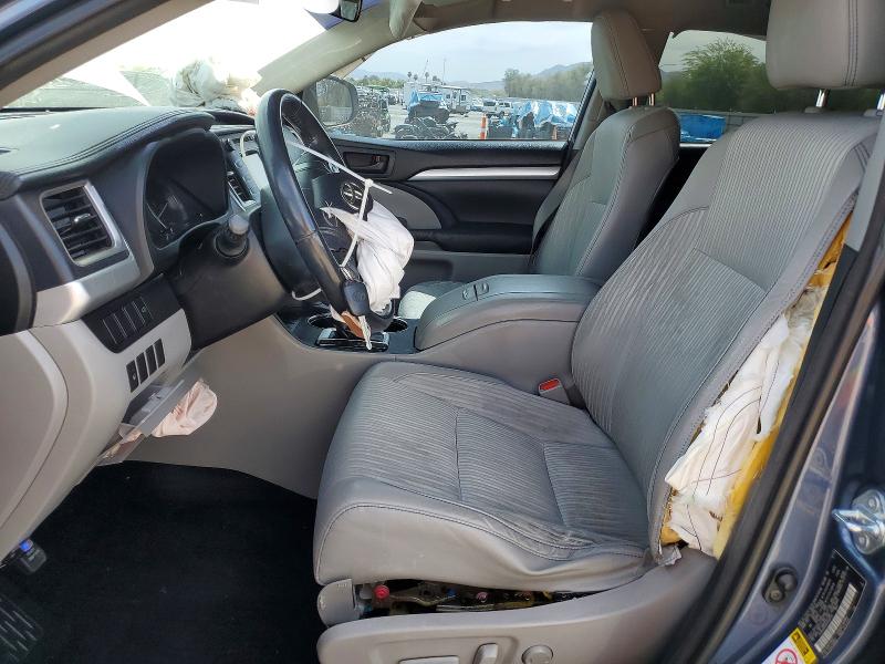 2014 Toyota Highlander VIN 5TDZKRFH4ES034725 COPART salvage auction — FRONT END, Nv - Salvage Title, sold $3,550 on 2026-07-28 (photo 7)