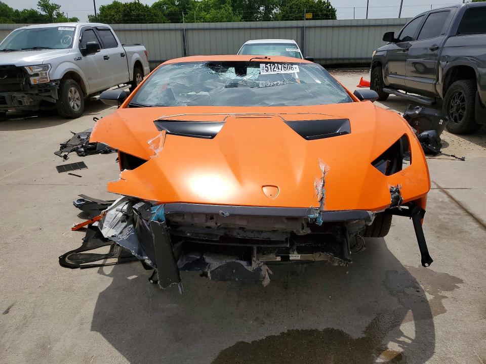 2023 Lamborghini Huracan VIN ZHWUA6ZX1PLA25445 COPART salvage auction — FRONT END, Tx - Salvage Vehicle Title, sold $126,000 on 2026-08-10 (photo 5)